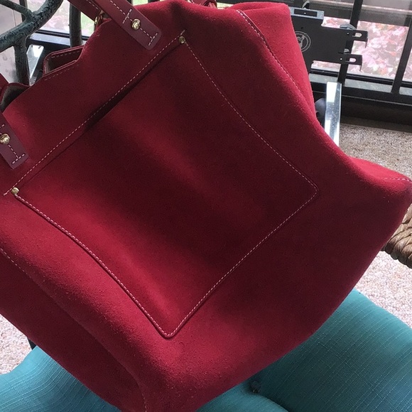 Gorgeous Francis Valentine red suede leather xbody - Picture 8 of 11